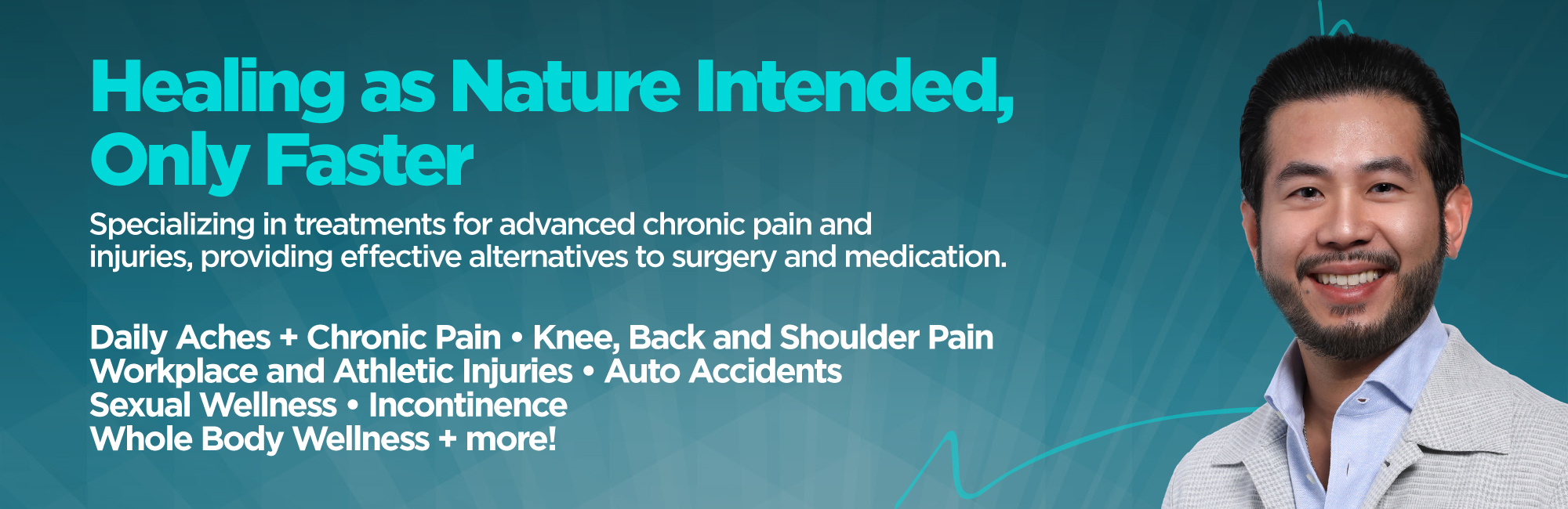 Dr. Jay Han, chiropractic physician and functional pain specialist, treating chronic pain and helping with whole-body wellness.