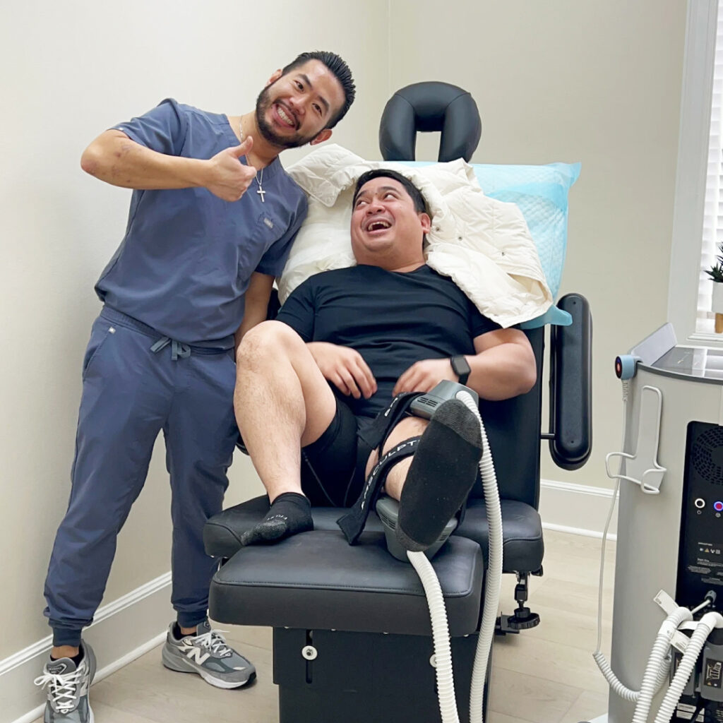 Jay Han with Patient